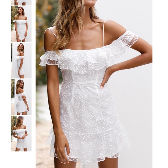 NWT Off-Shoulder Lace Dress - Picture 1 of 5